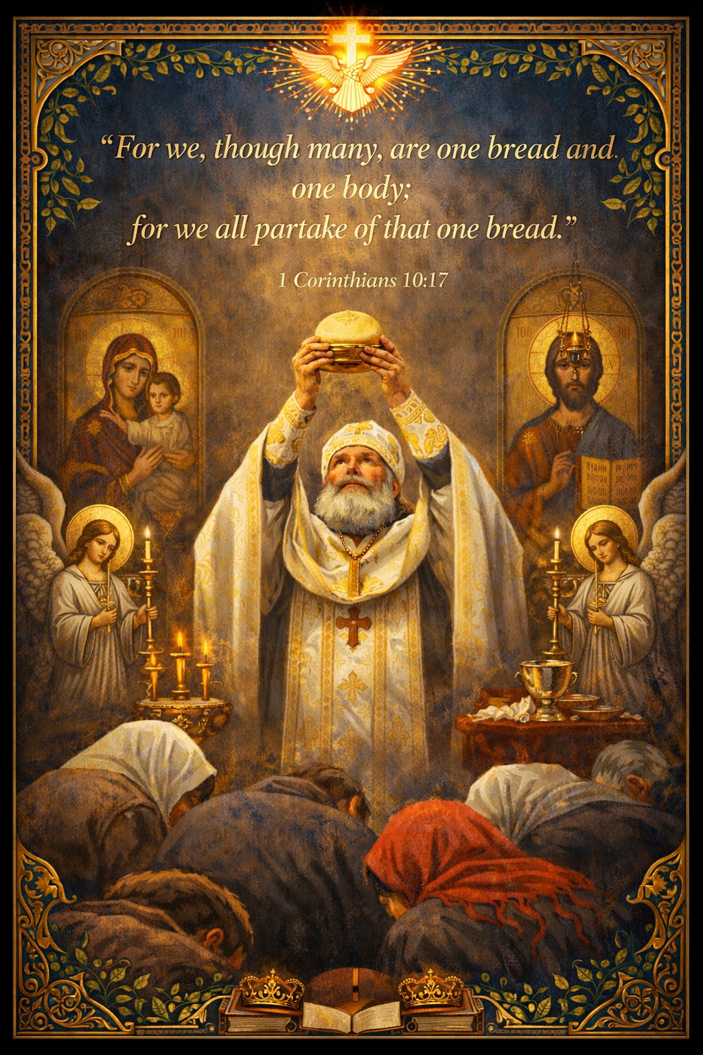 Bread and chalice for Holy Eucharist