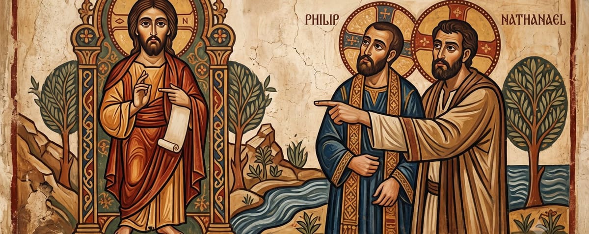 Christ calling Philip and Nathanael