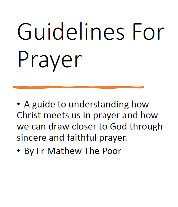 Guidelines For Prayer