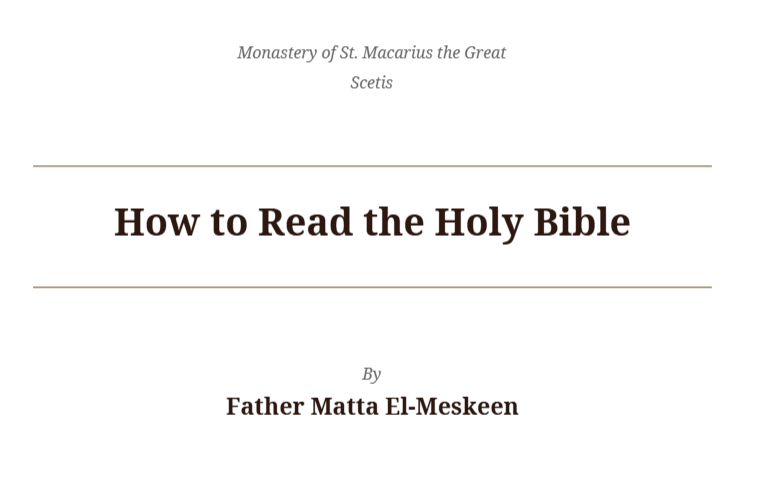 how to read the bible